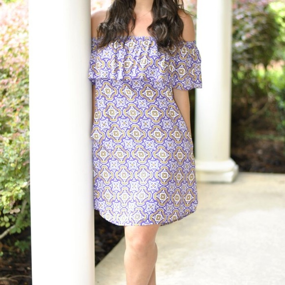 All for Color Hannah Ruffle Dress - Picture 3 of 4